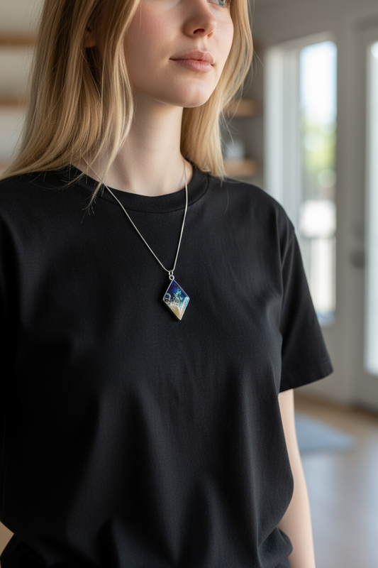 Ocean Wave Necklace w/ Charm