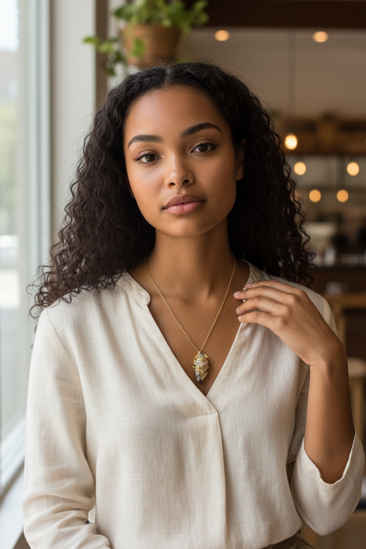 Golden Shell Pendant