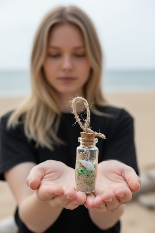 Sea Glass Dreams Keepsake Bottle